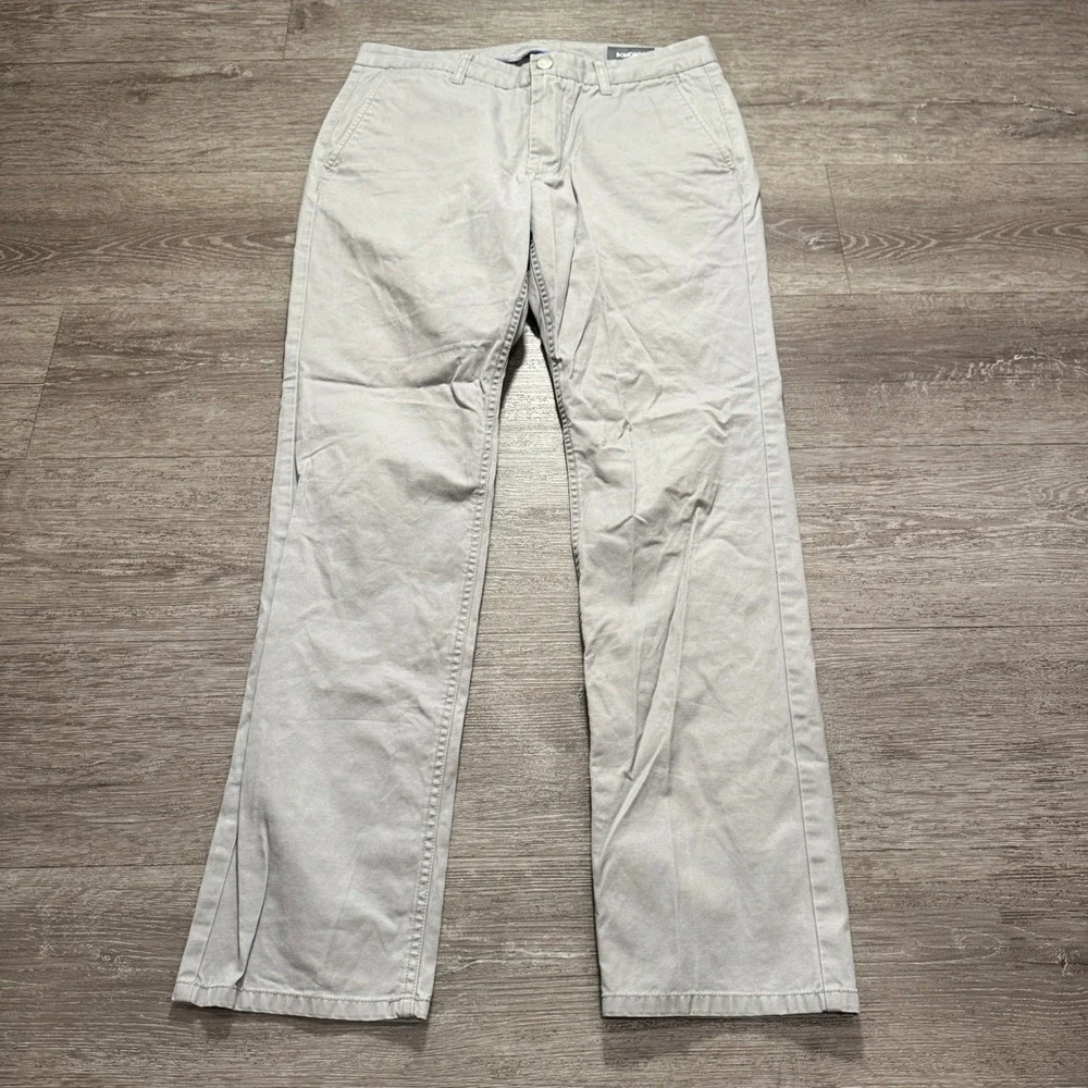 Bonobos Pants Mens 32 Gray 100% Cotton Slim Chino Preppy Quiet Luxury 32x31